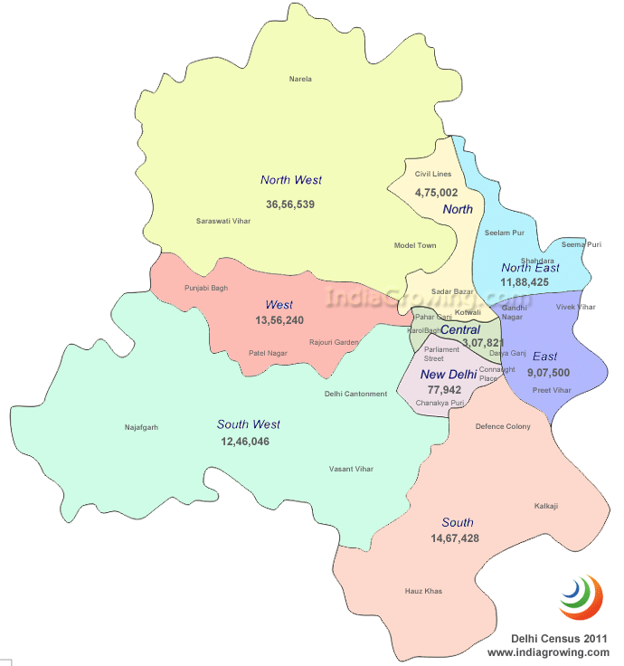 delhi map