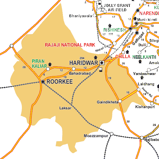 Hardwar District Tehsils Map